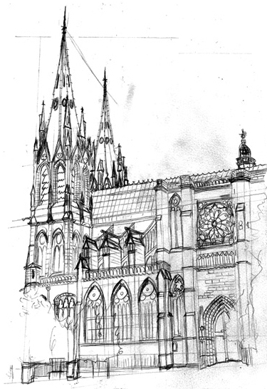 Cathedrale clerrmont sketch