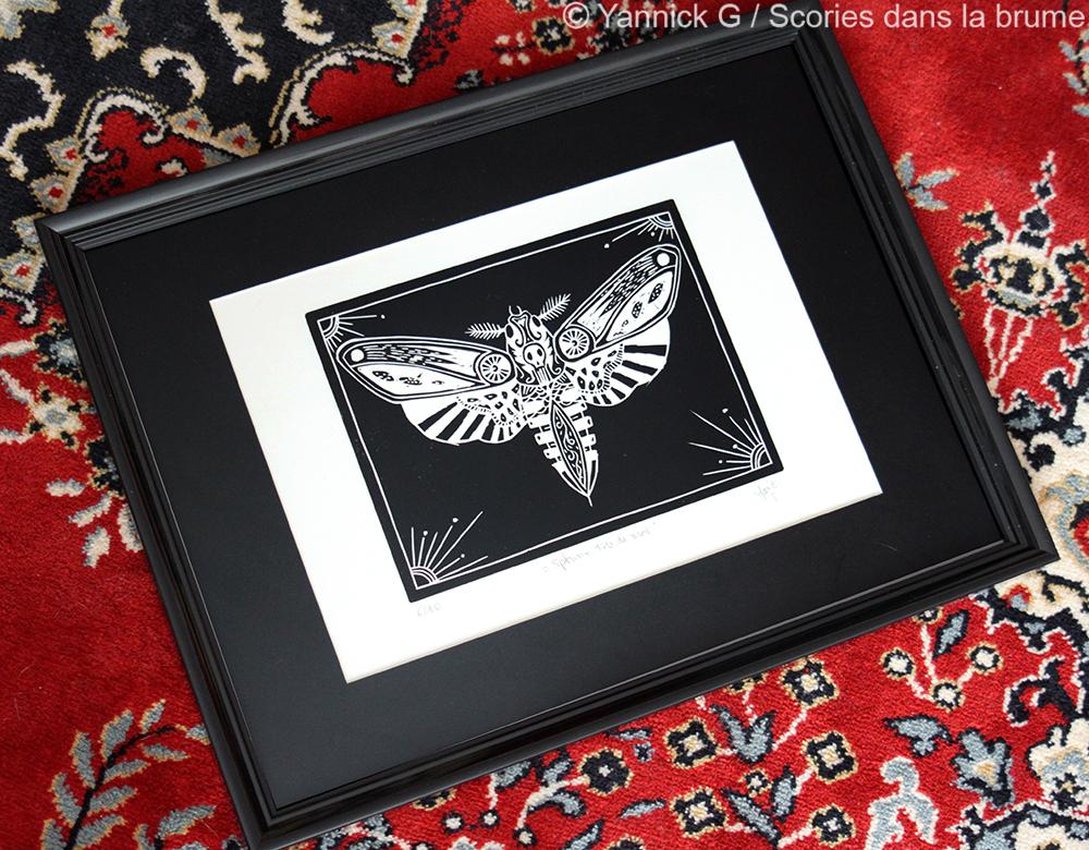 sphinx tete de mort gravure