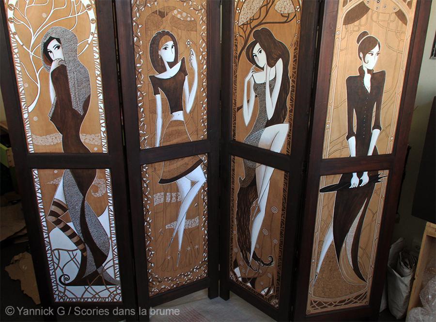 paravent : customisation artistique