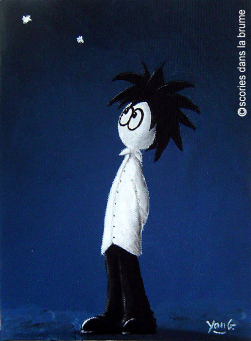 Robert smith the cure peinture underneath the stars