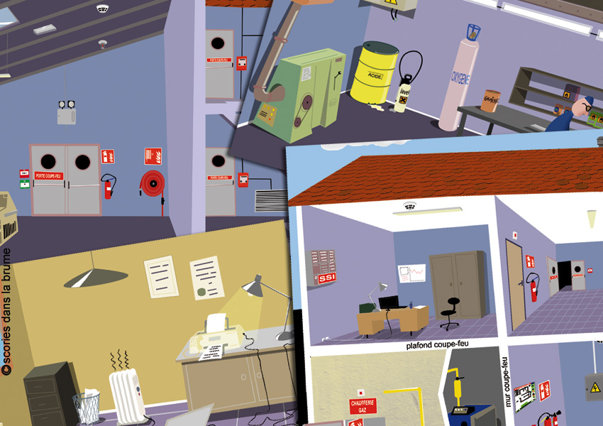 Présentation Formation sécurité incendie - décors et animations